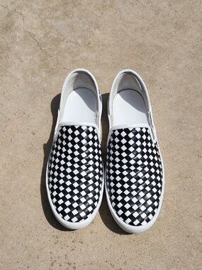 Freda Salvador Eddy D'Orsay Sneakers in Black & White Checkerboard EUC size 9.5